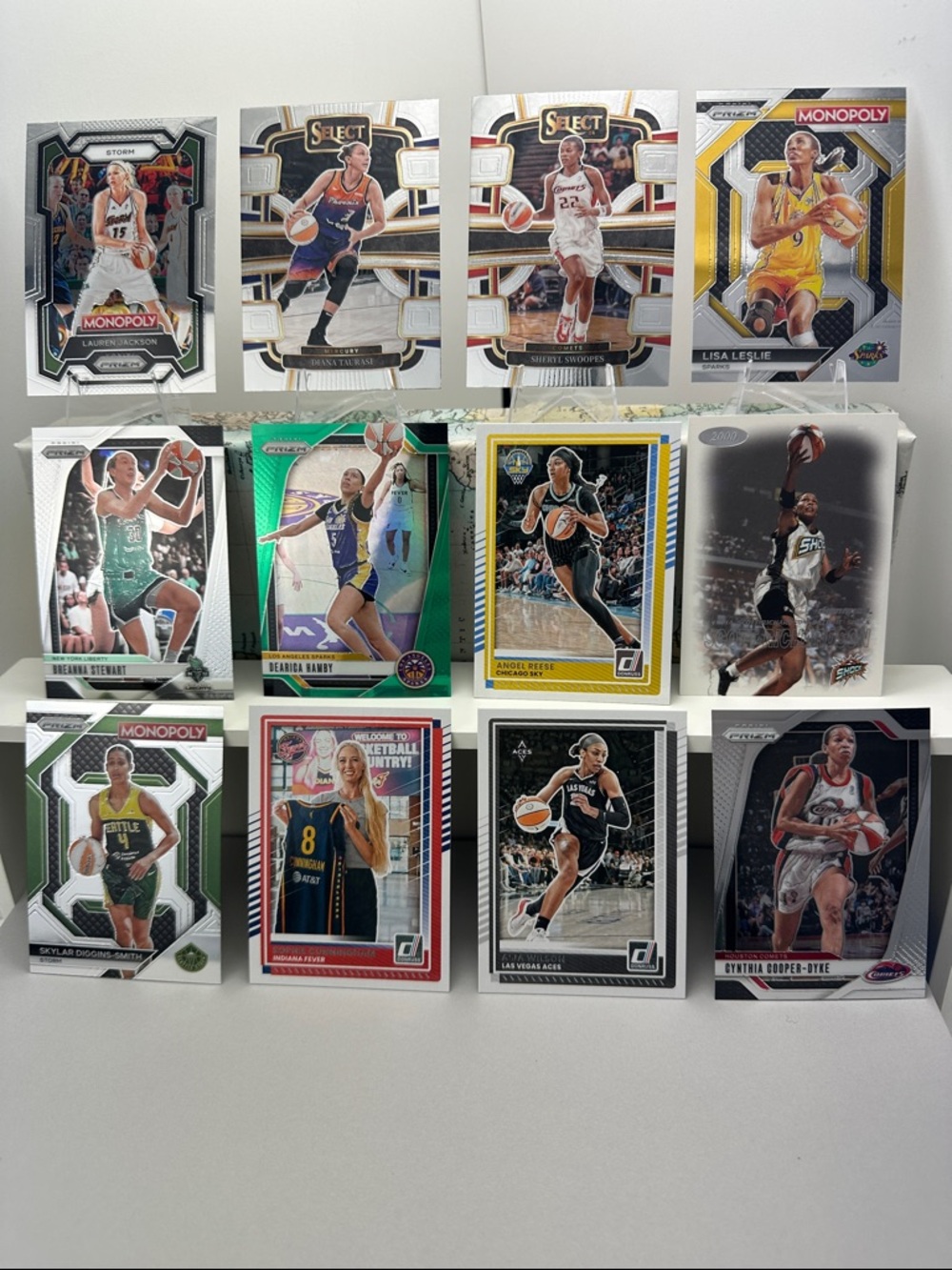 WNBA all eras stars lot of 12 (Taurasi, Leslie, A'Ja Wilson, Swoopes, Jackson)